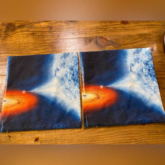 Set Pillow Covers Space-Themed Solar System Planet 17x17” Hqndmade - Picture 1 of 5